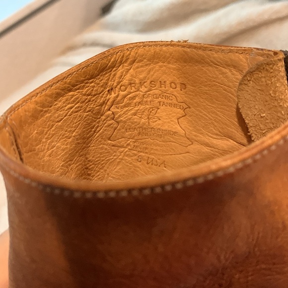 Bed Stu Onset Peep Toe Women’s Cognac Leather Zipper Ankle & Booties Boots - Picture 8 of 8